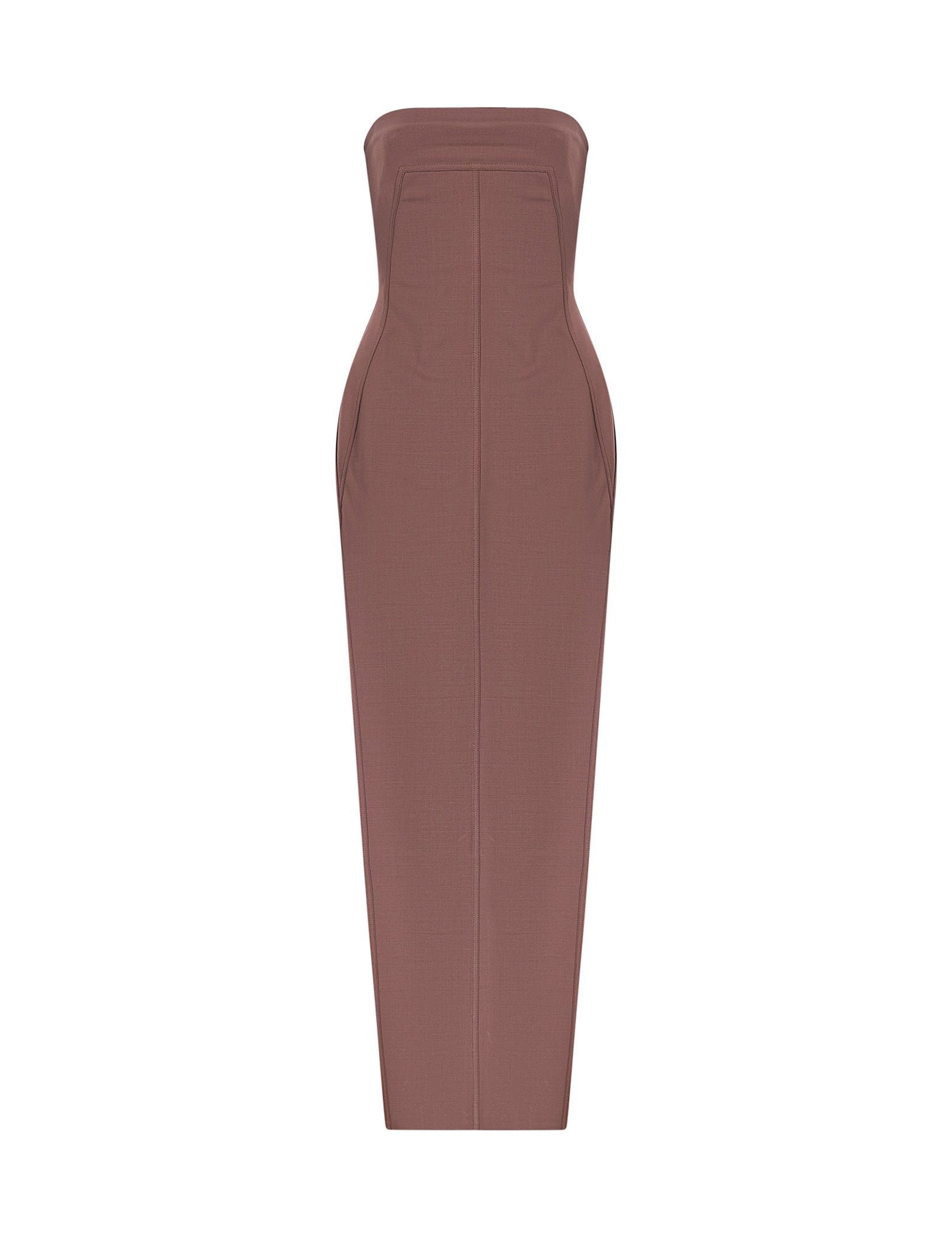 Abito maxi bustier in grigio 