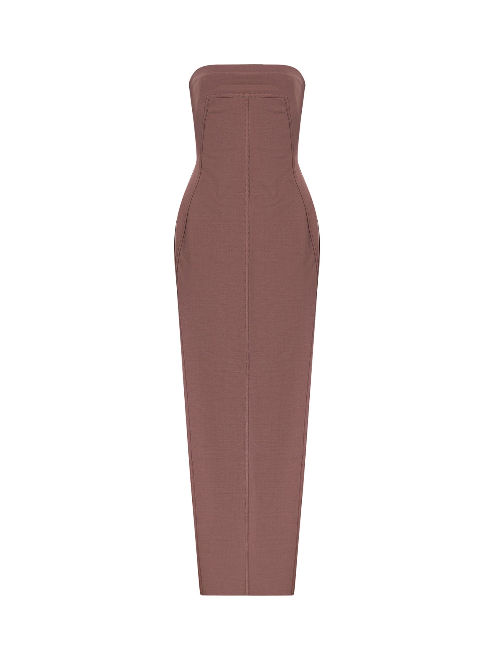 Abito maxi bustier in grigio 