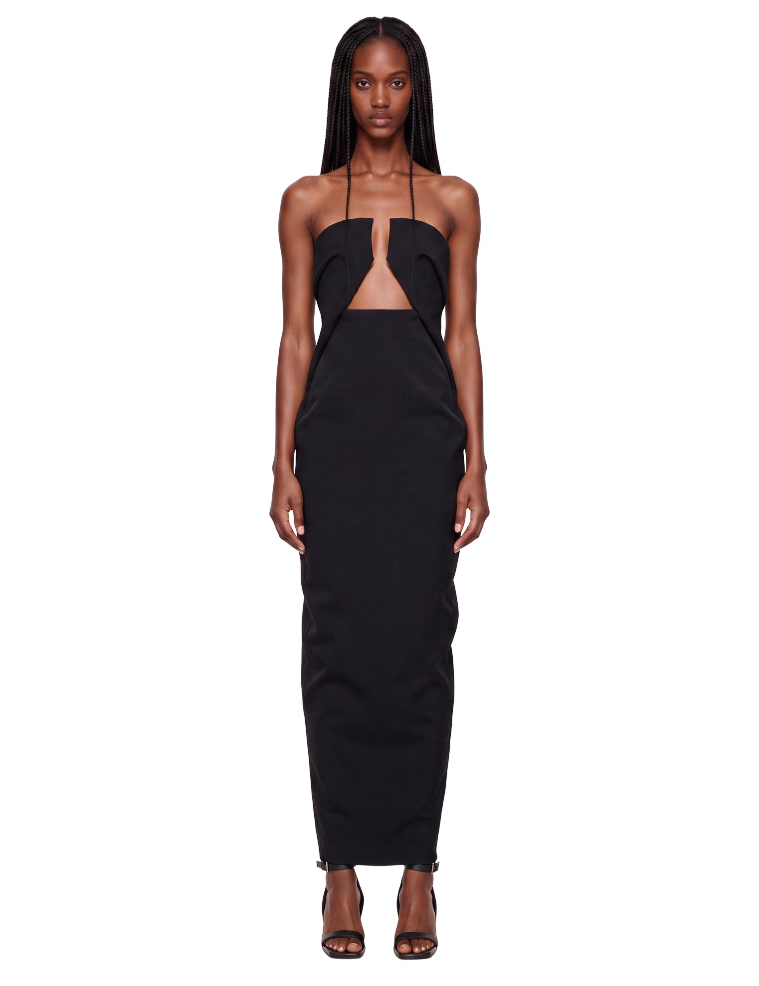 Abito lungo Prong Gown con dettaglio cut-out in nero 