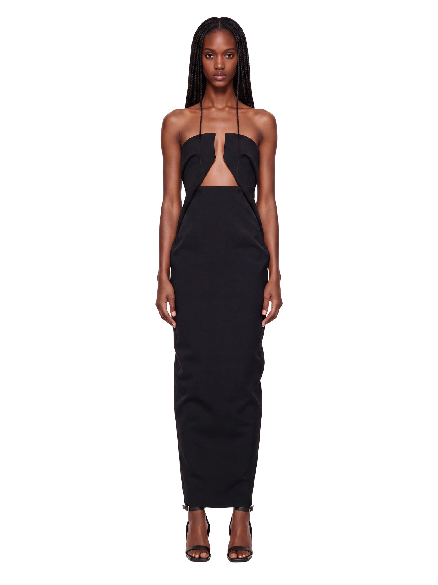 Abito lungo Prong Gown con dettaglio cut-out in nero 
