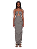 Abito lungo Prong Gown con dettaglio cut-out in grigio