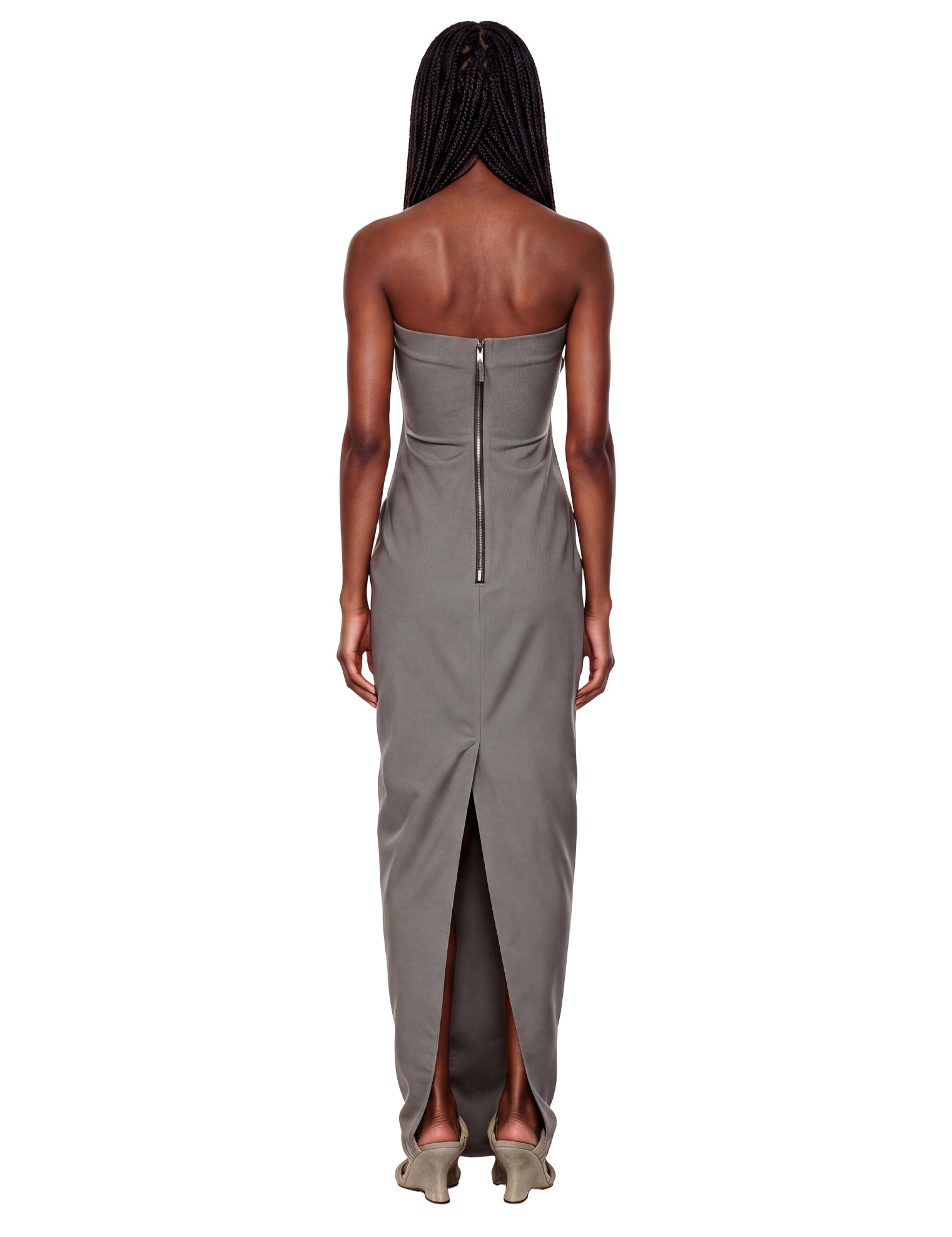 Abito lungo Prong Gown con dettaglio cut-out in grigio 