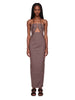 Abito lungo Prong Gown con dettaglio cut-out in bordeaux