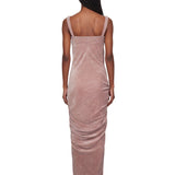 Abito con drapeggio in rosa 