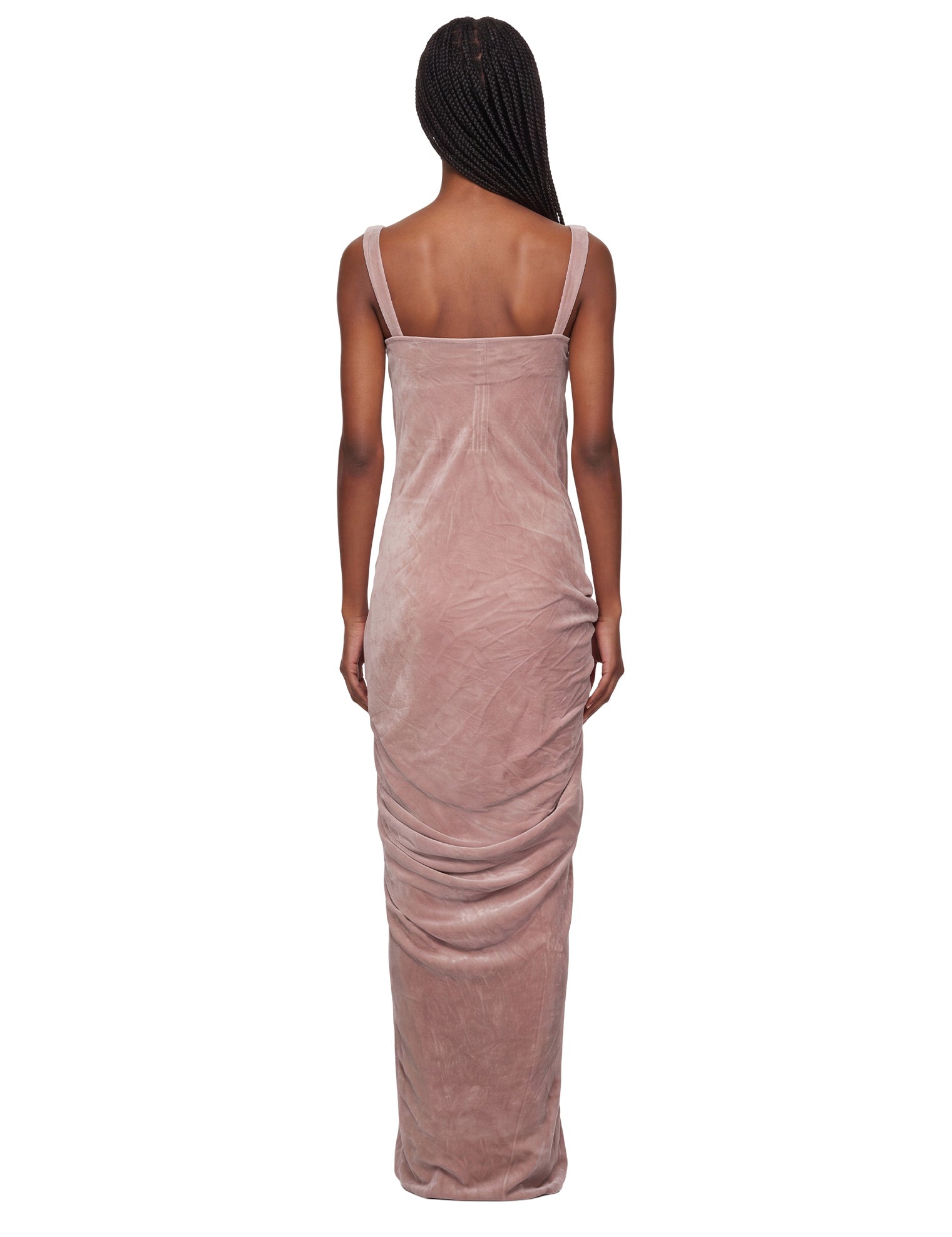 Abito con drapeggio in rosa 