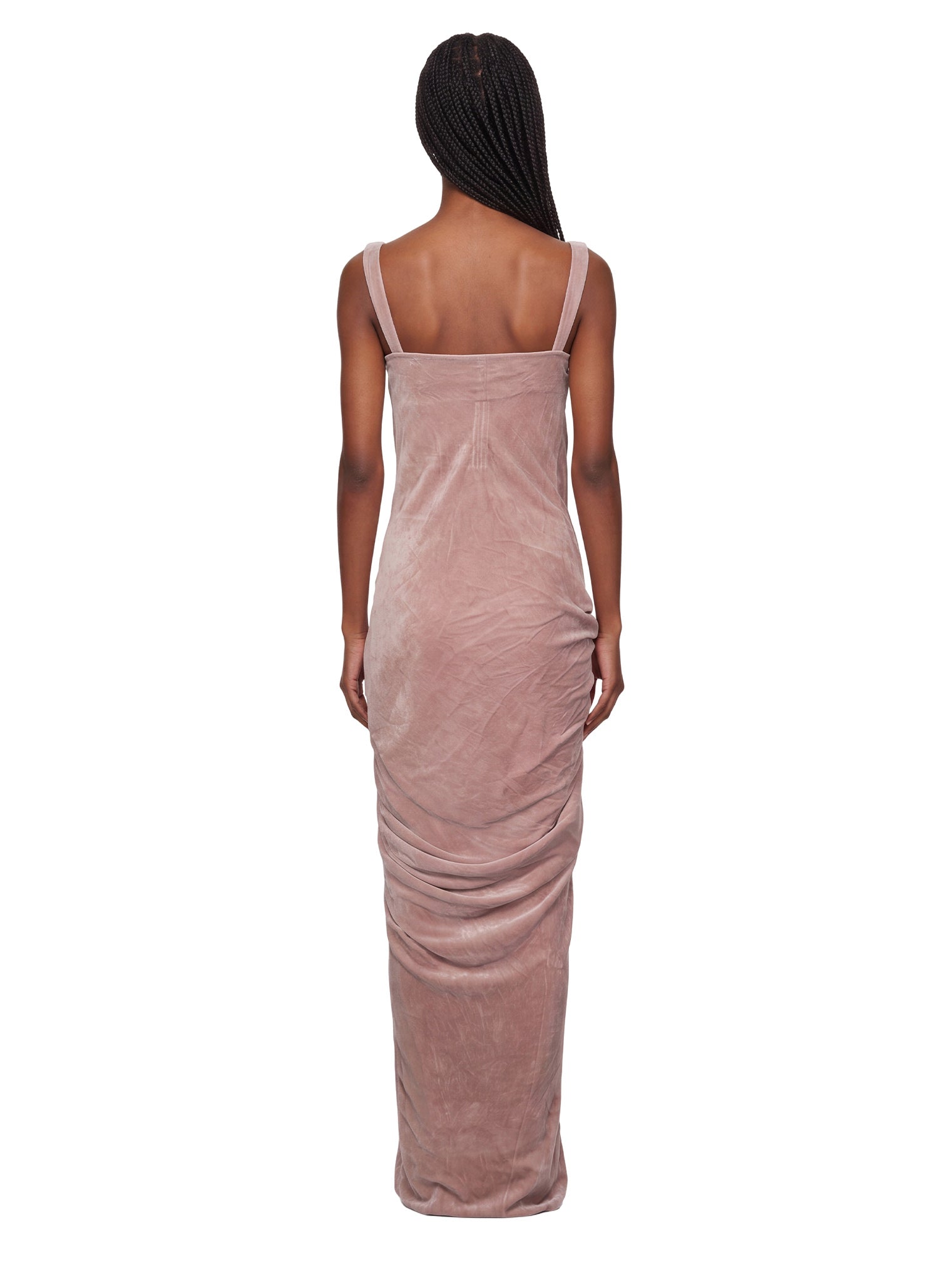 Abito con drapeggio in rosa 