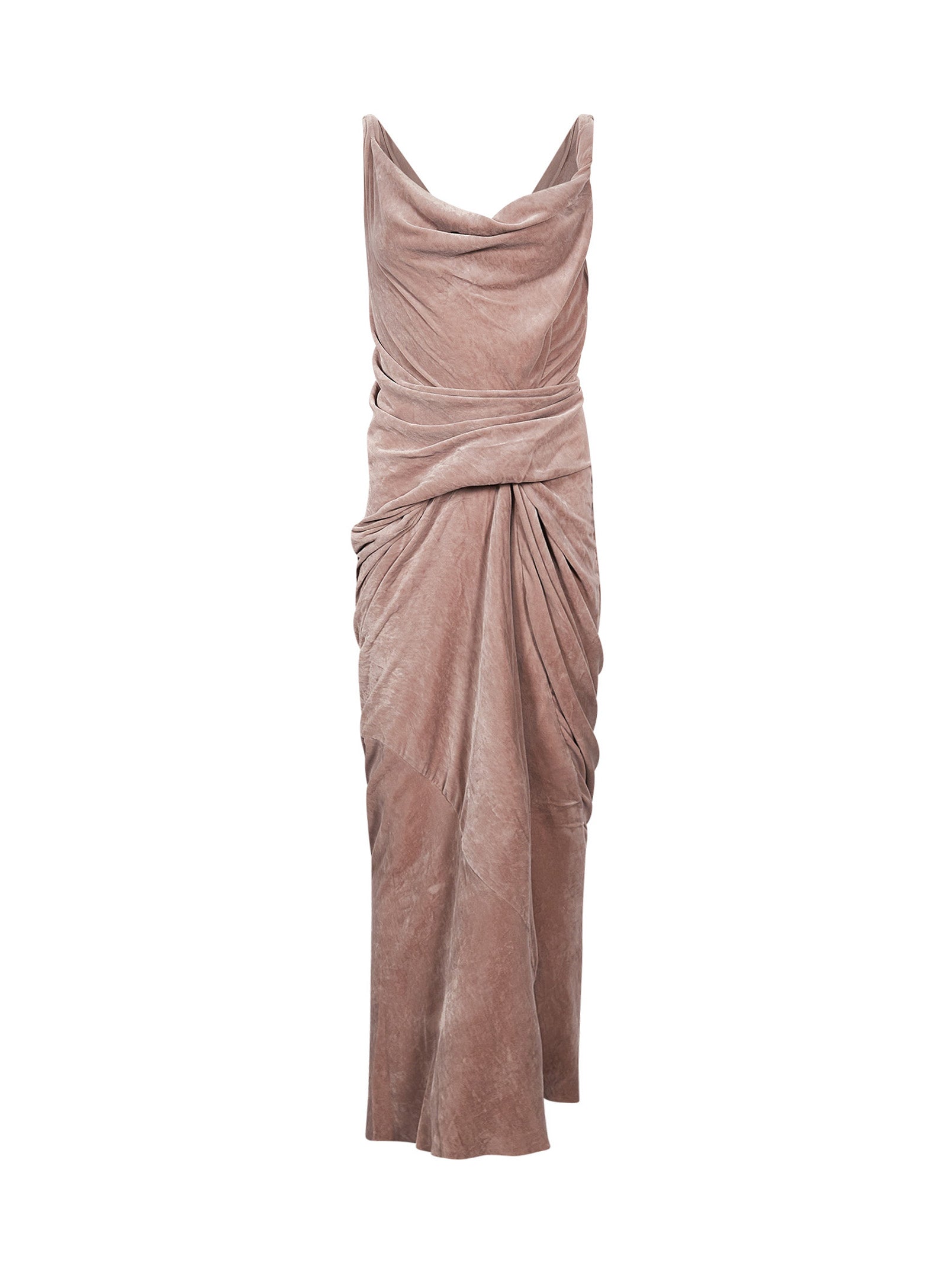 Abito con drapeggio in rosa 
