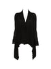 Cardigan con orlo asimmetrico in nero