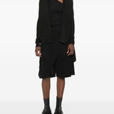 Cardigan con orlo asimmetrico in nero 