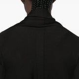 Cardigan con orlo asimmetrico in nero 