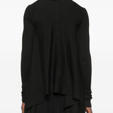 Cardigan con orlo asimmetrico in nero 
