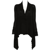 Cardigan con orlo asimmetrico in nero 