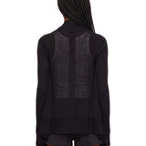 Cardigan con orlo asimmetrico in nero 