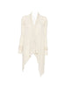 Cardigan con orlo asimmetrico in beige