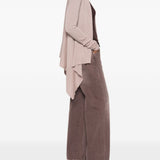 Cardigan con orlo asimmetrico in rosa 