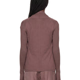 Cardigan aperto in maglia in bordeaux 