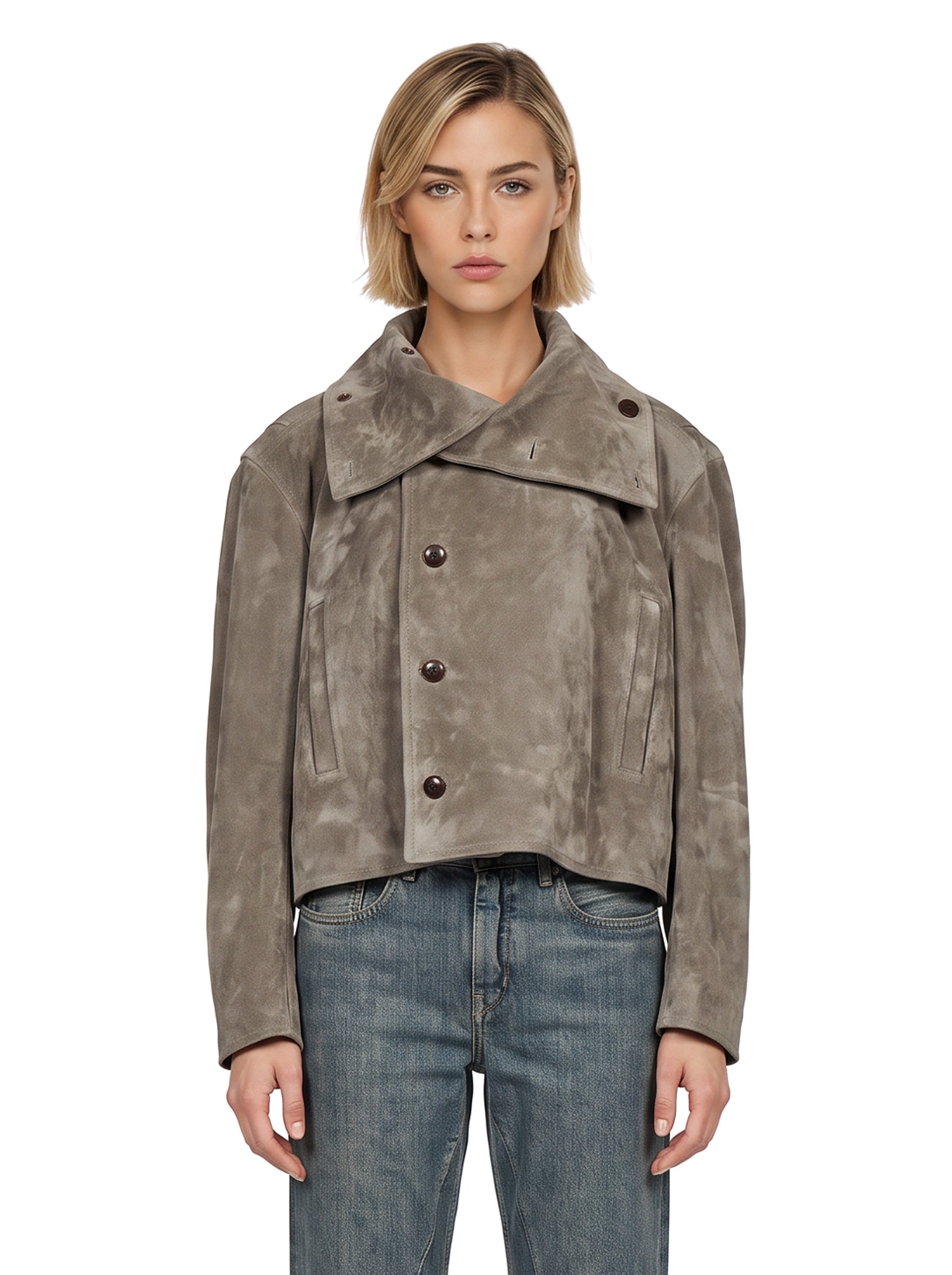Giacca pelle agnello biker 