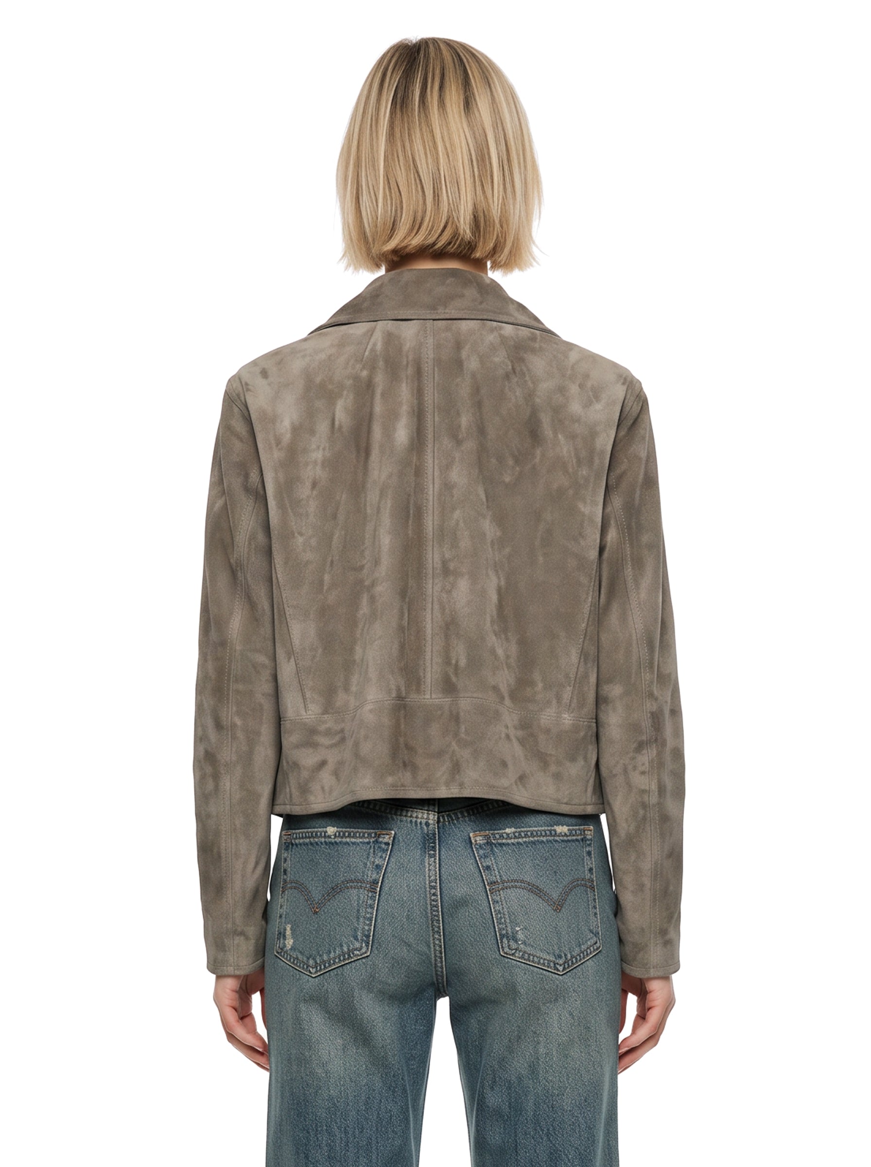 Giacca pelle agnello biker 