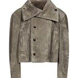 Giacca pelle agnello biker 
