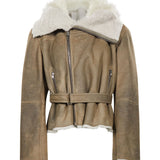 Giacca cropped modello flight in grigio 