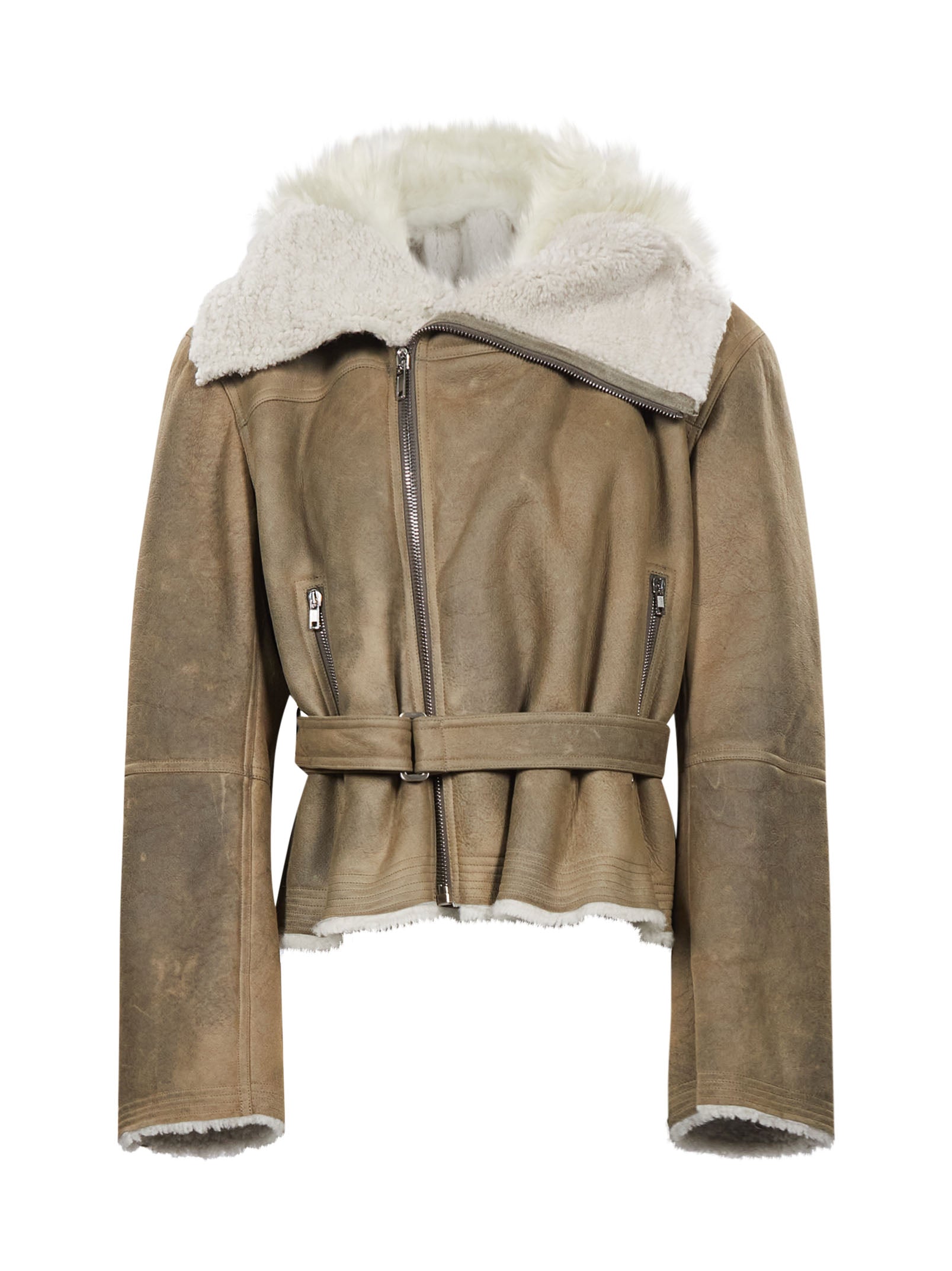 Giacca cropped modello flight in grigio 