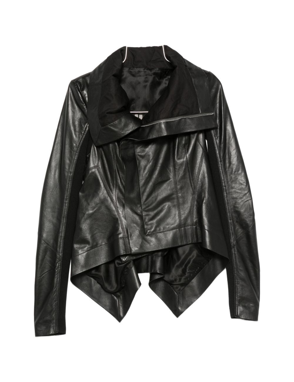 Giacca in pelle naska biker in nero 