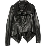 Giacca in pelle naska biker in nero 
