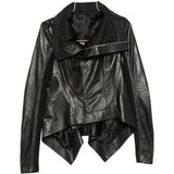 Giacca in pelle naska biker in nero 