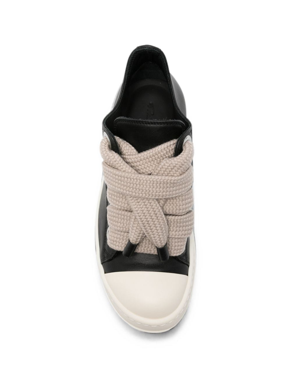 Sneakers Jumbolacet in pelle in nero 