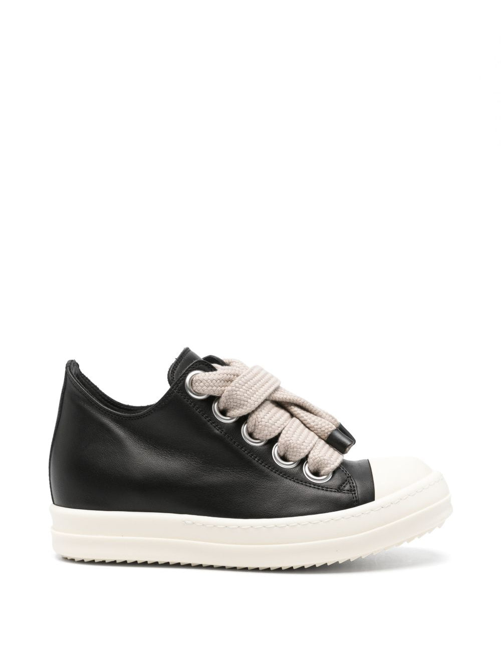 Sneakers Jumbolacet in pelle in nero 
