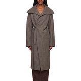 Cappotto con cintura in grigio 