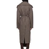 Cappotto con cintura in grigio 