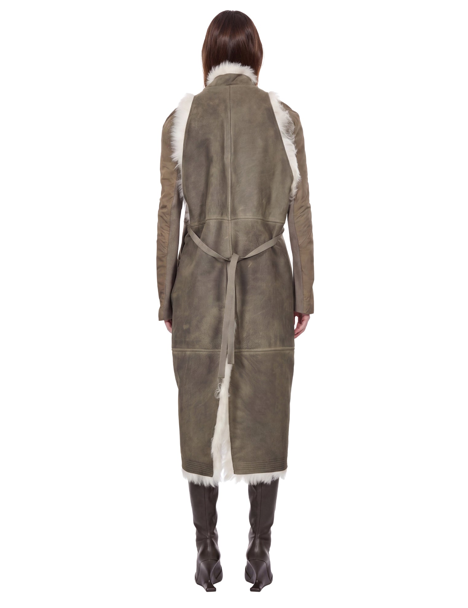 Cappotto a maniche lunghe con cintura cyclops in grigio 