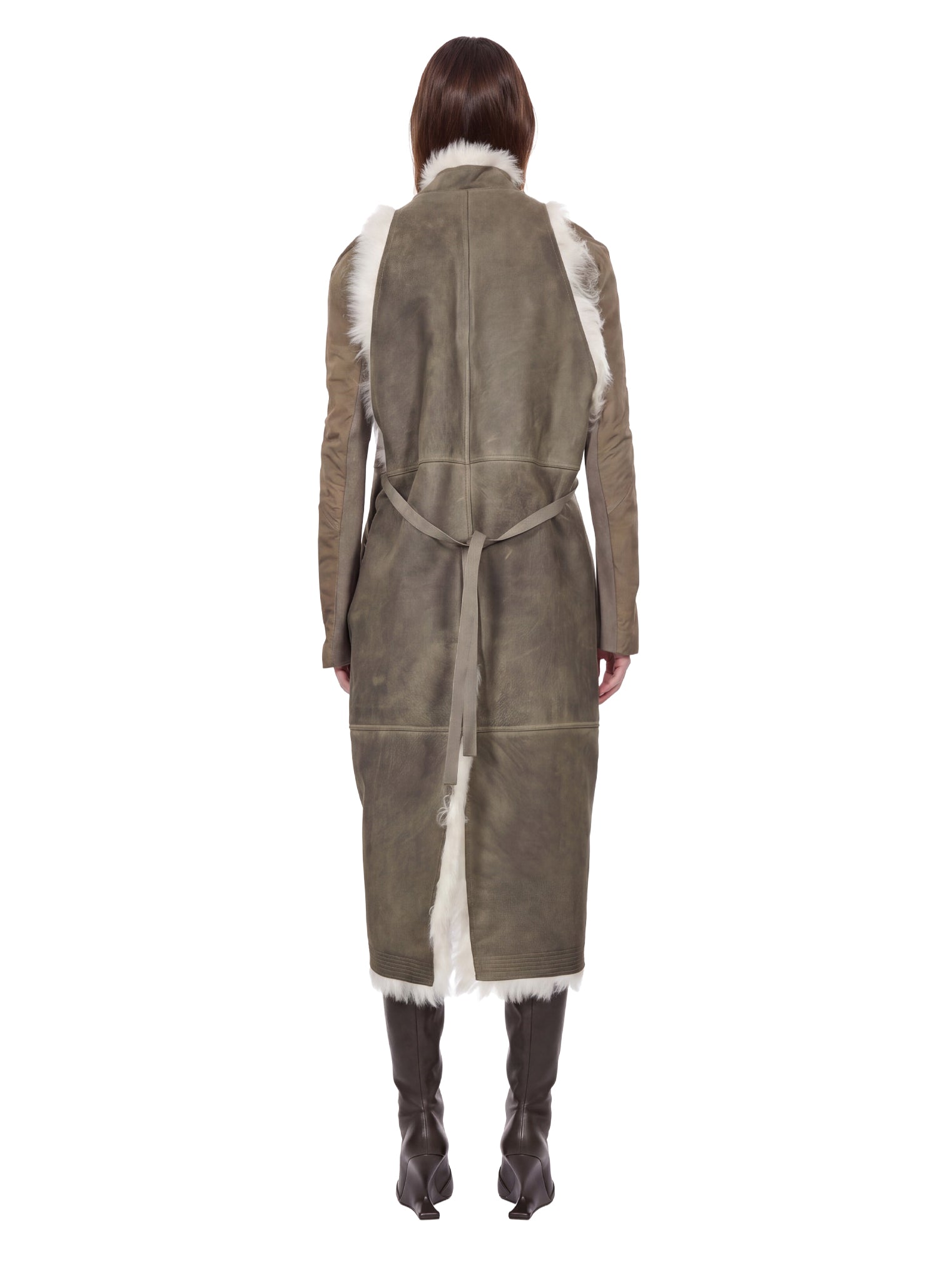 Cappotto a maniche lunghe con cintura cyclops in grigio 