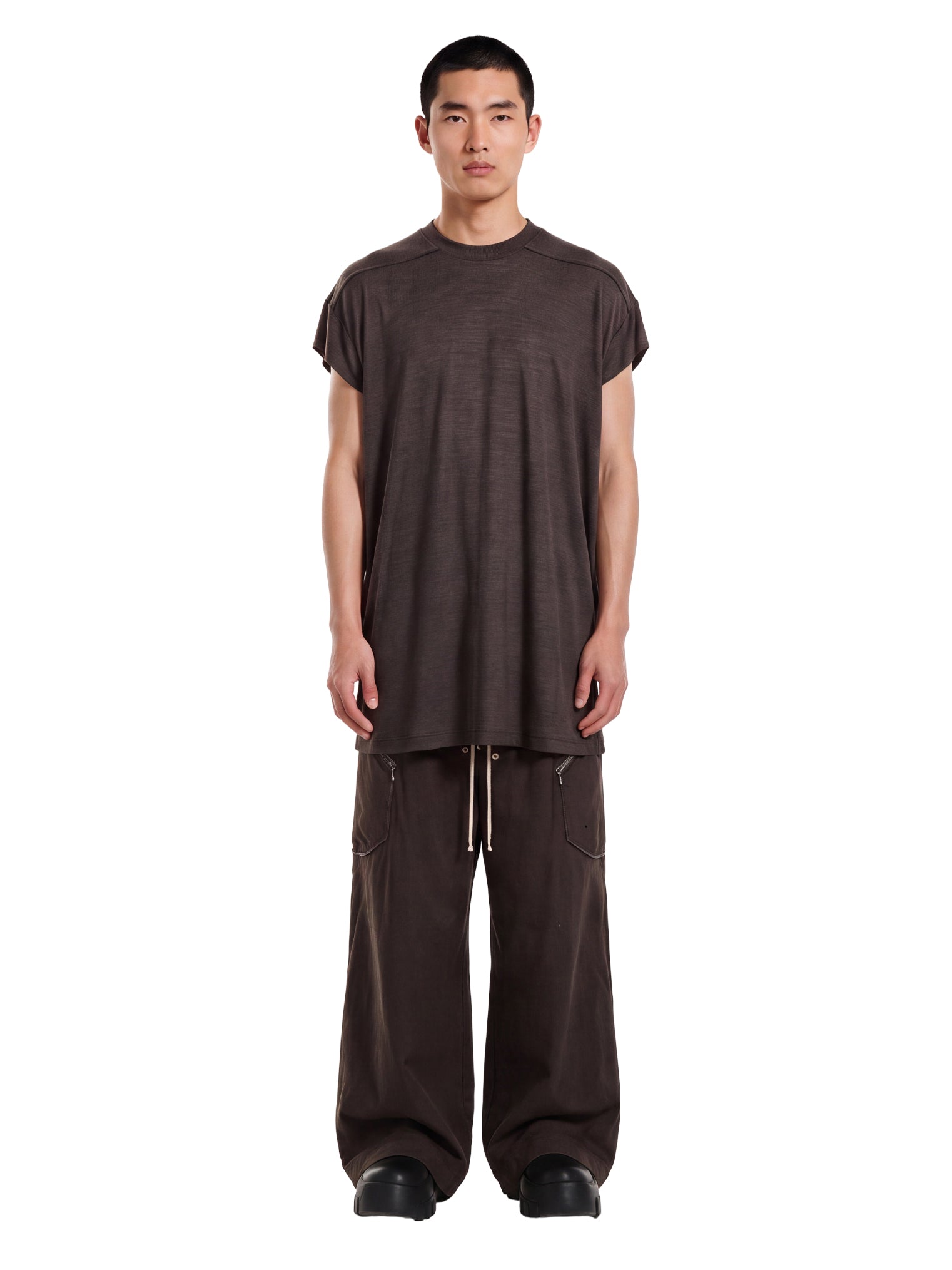 T-shirt a maniche corte jumbo in grigio 