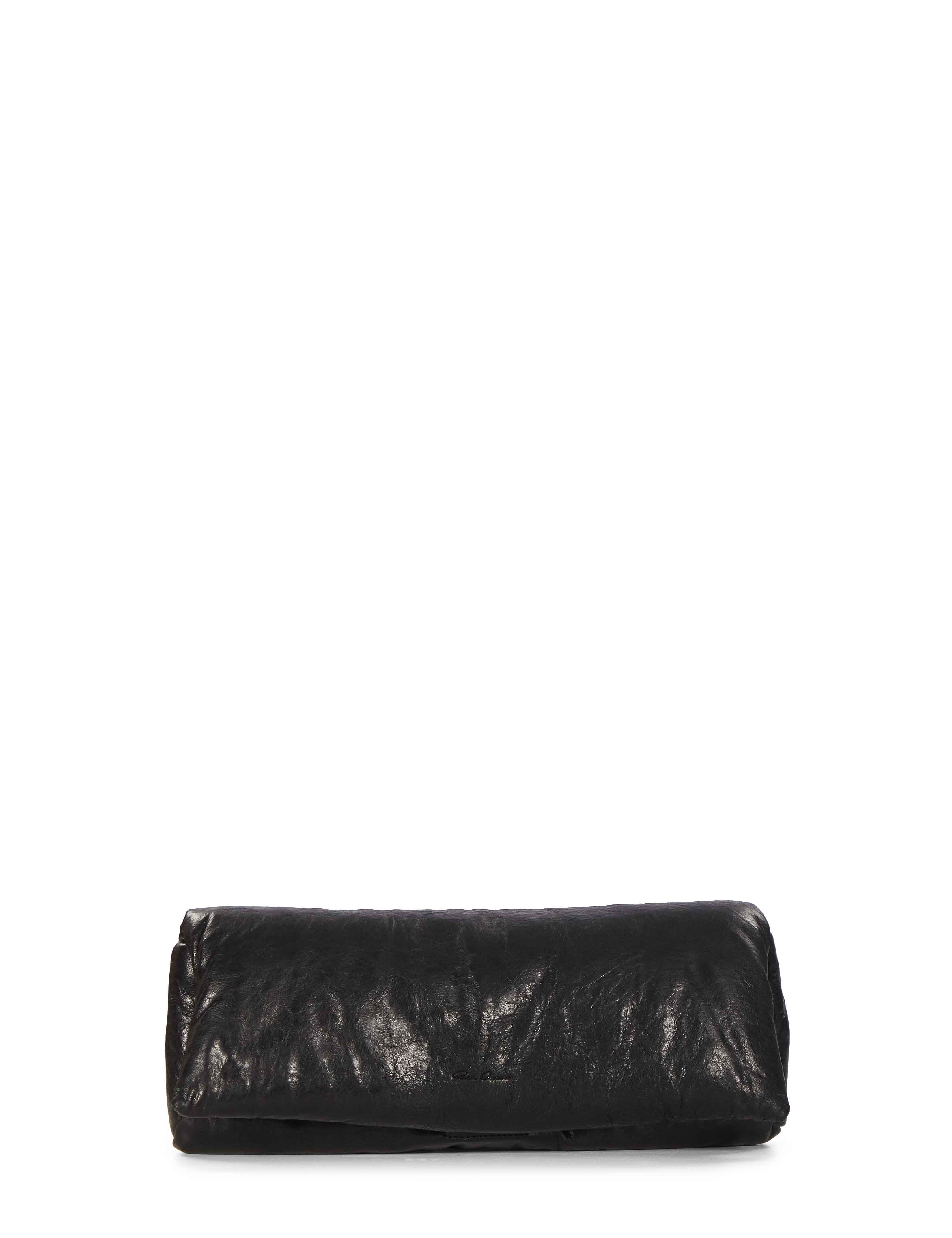 Clutch soft in pelle in nero 