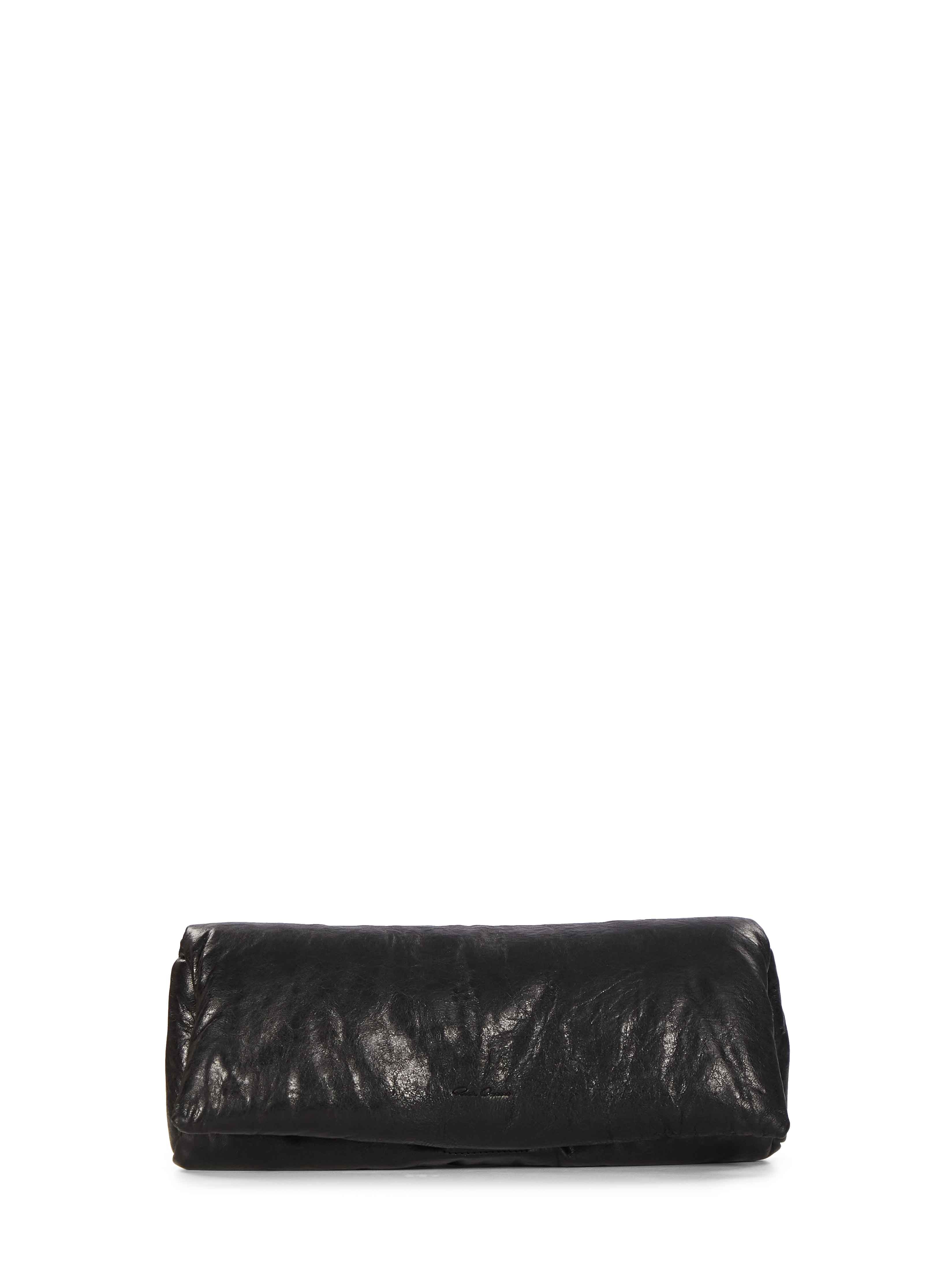 Clutch soft in pelle in nero 