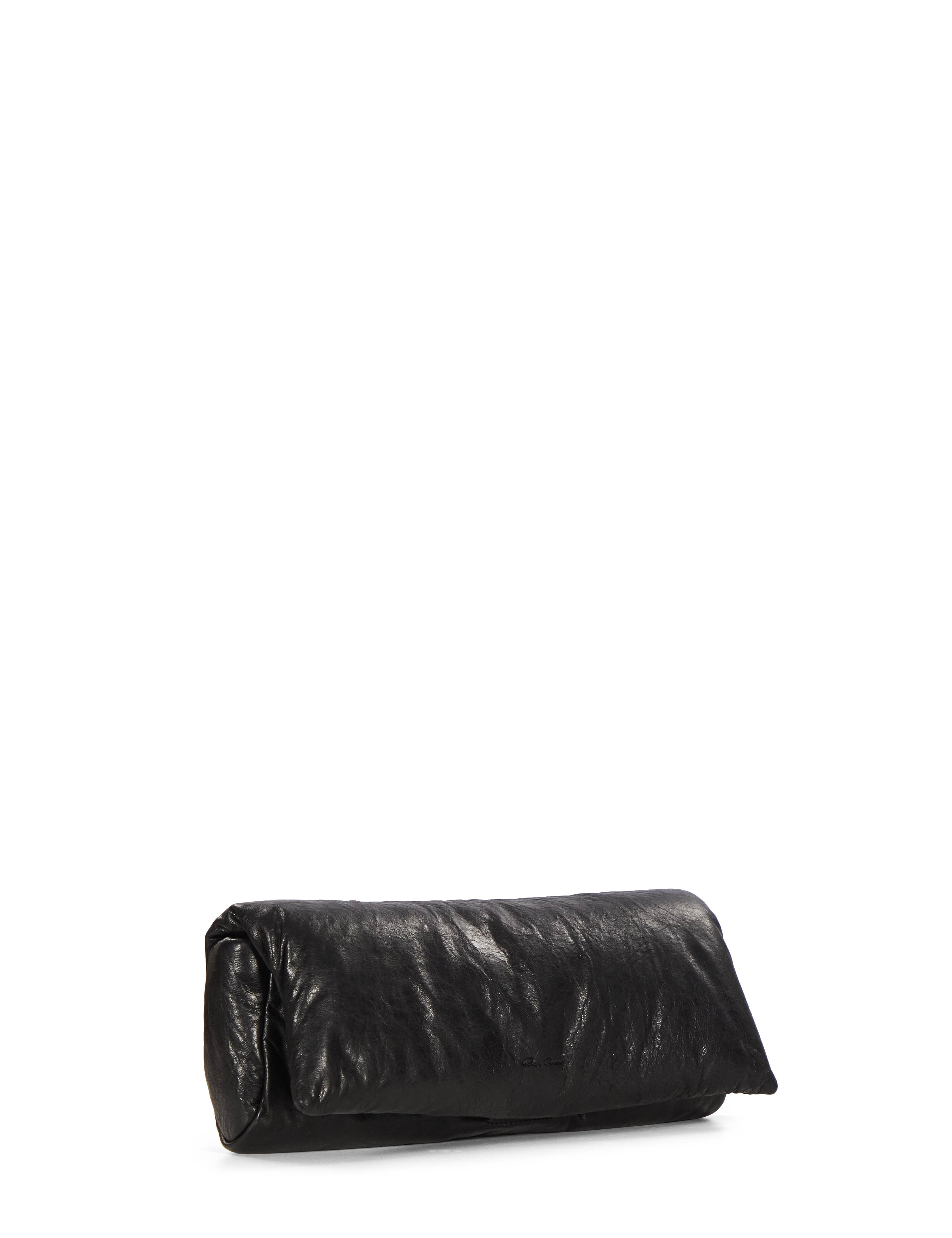 Clutch soft in pelle in nero 