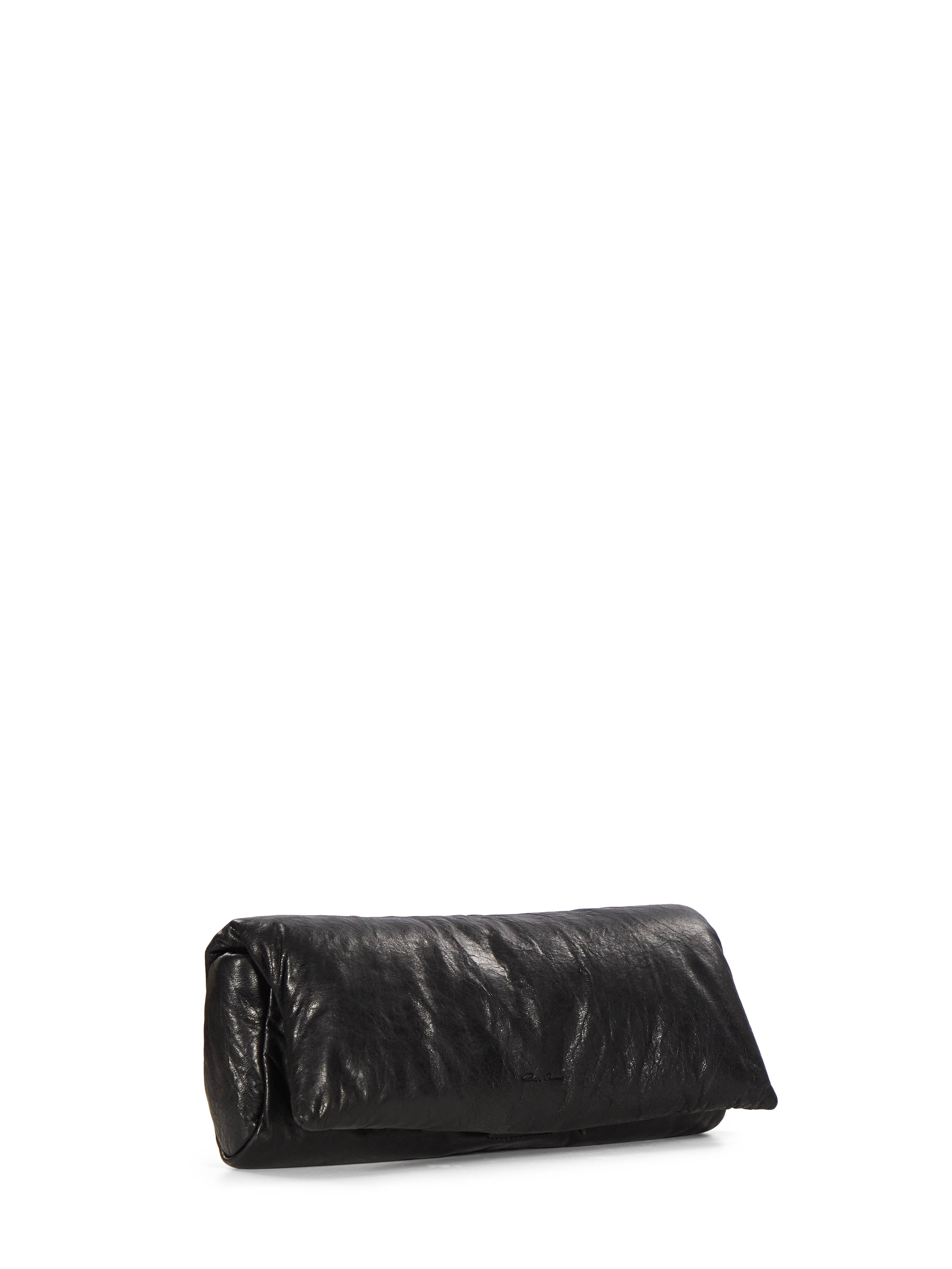Clutch soft in pelle in nero 