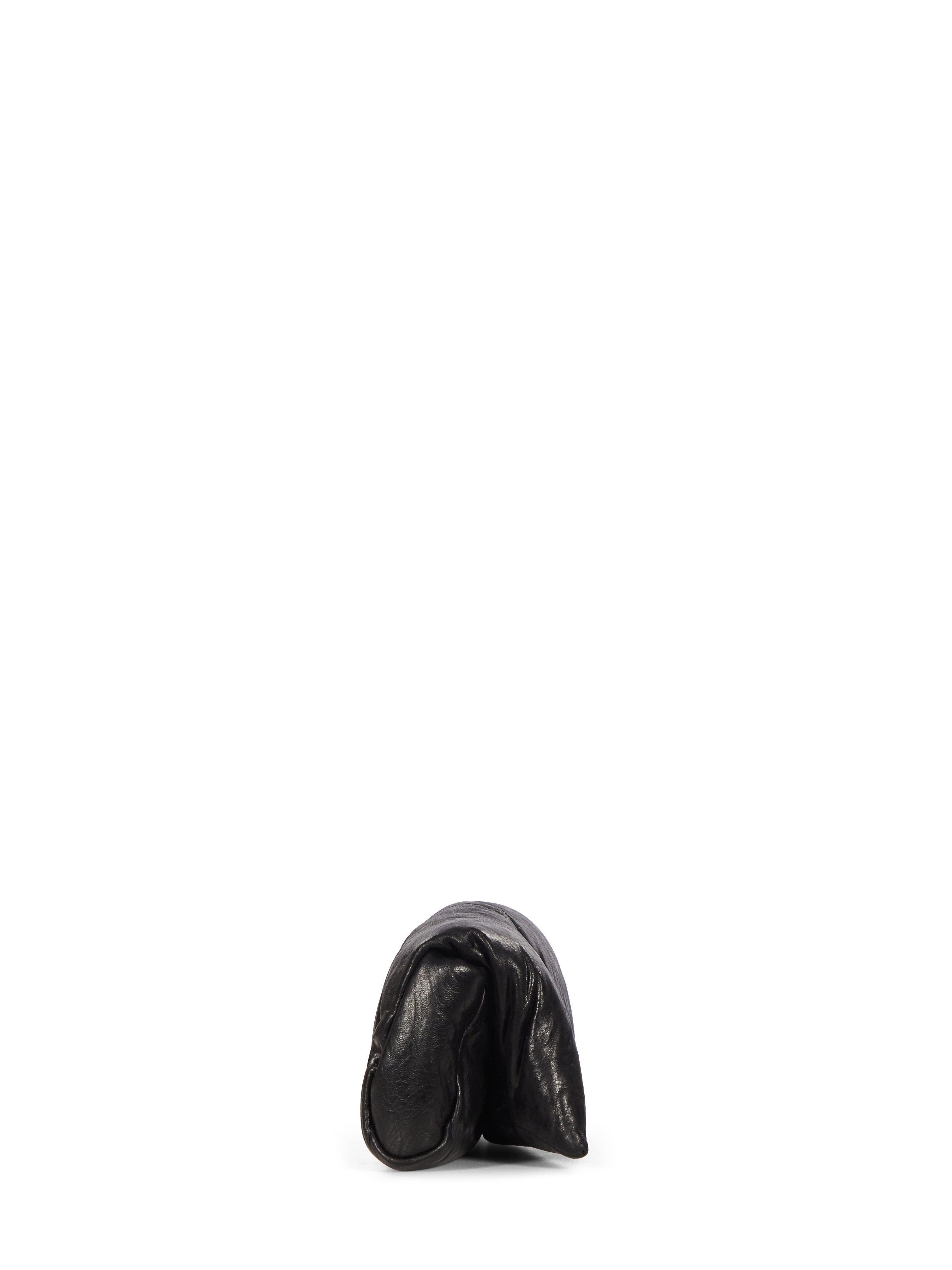 Clutch soft in pelle in nero 