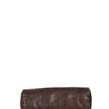 Clutch soft in pelle in marrone 