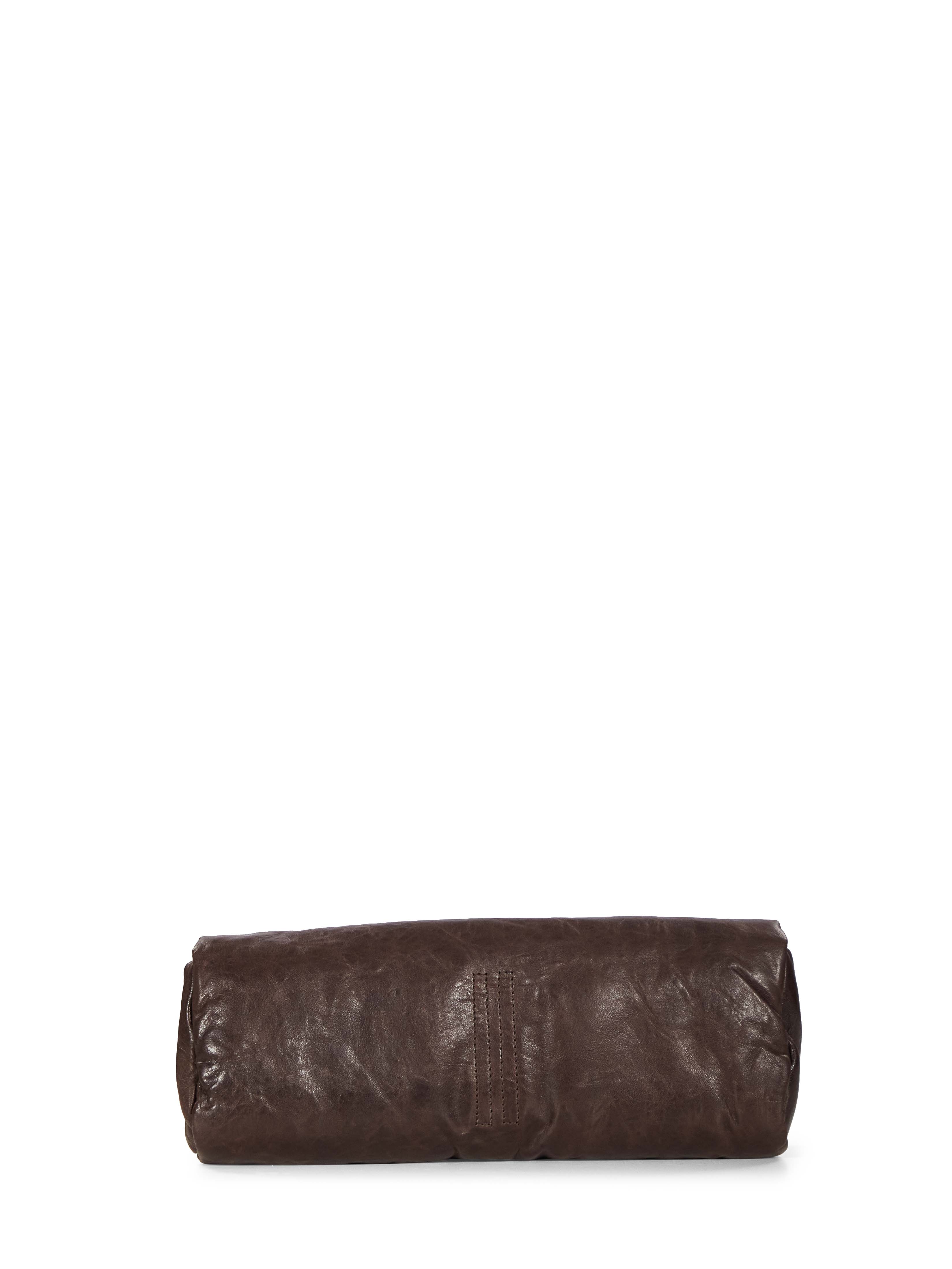 Clutch soft in pelle in marrone 
