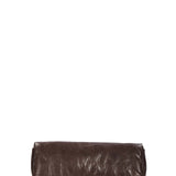 Clutch soft in pelle in marrone 