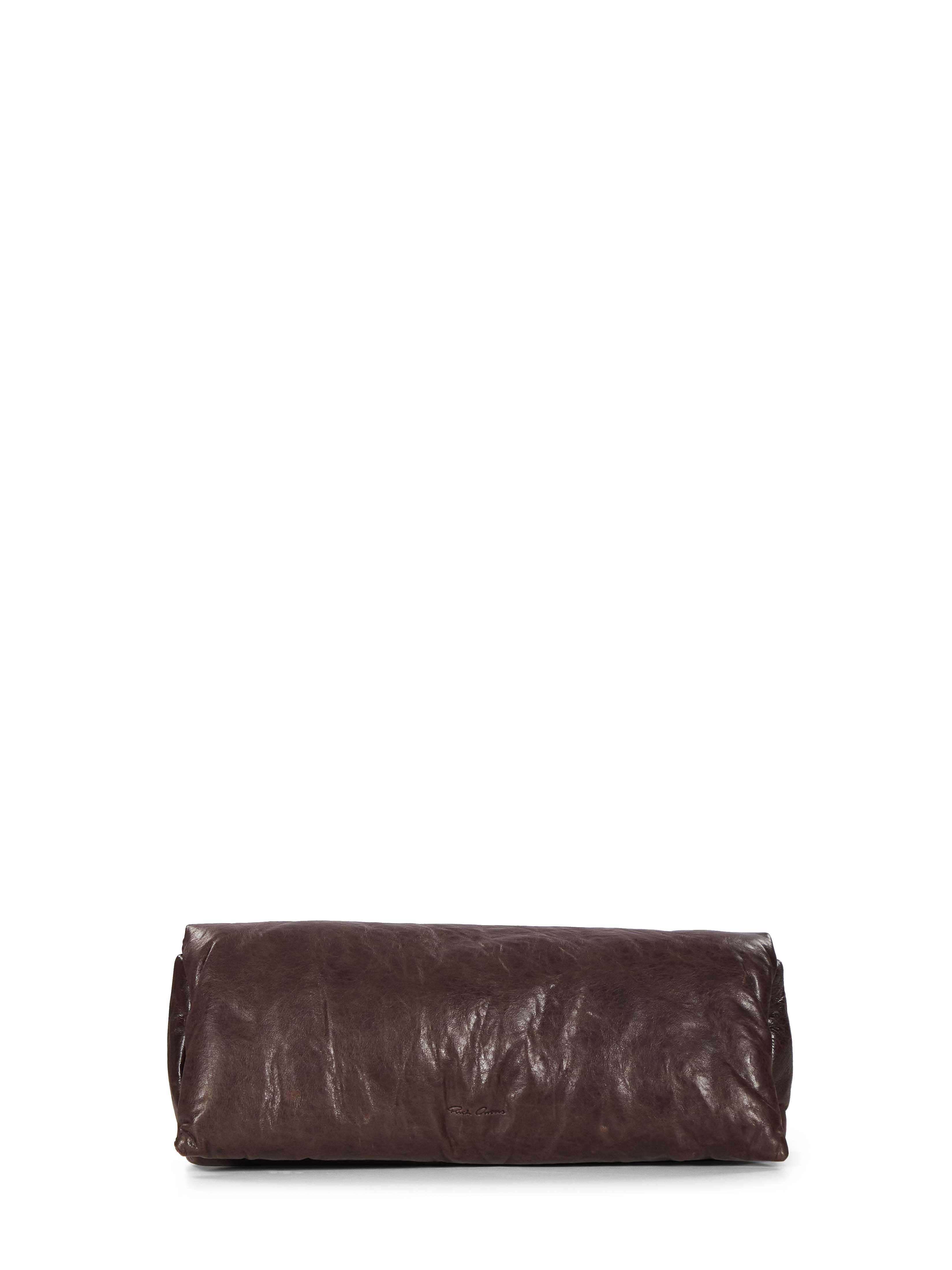Clutch soft in pelle in marrone 