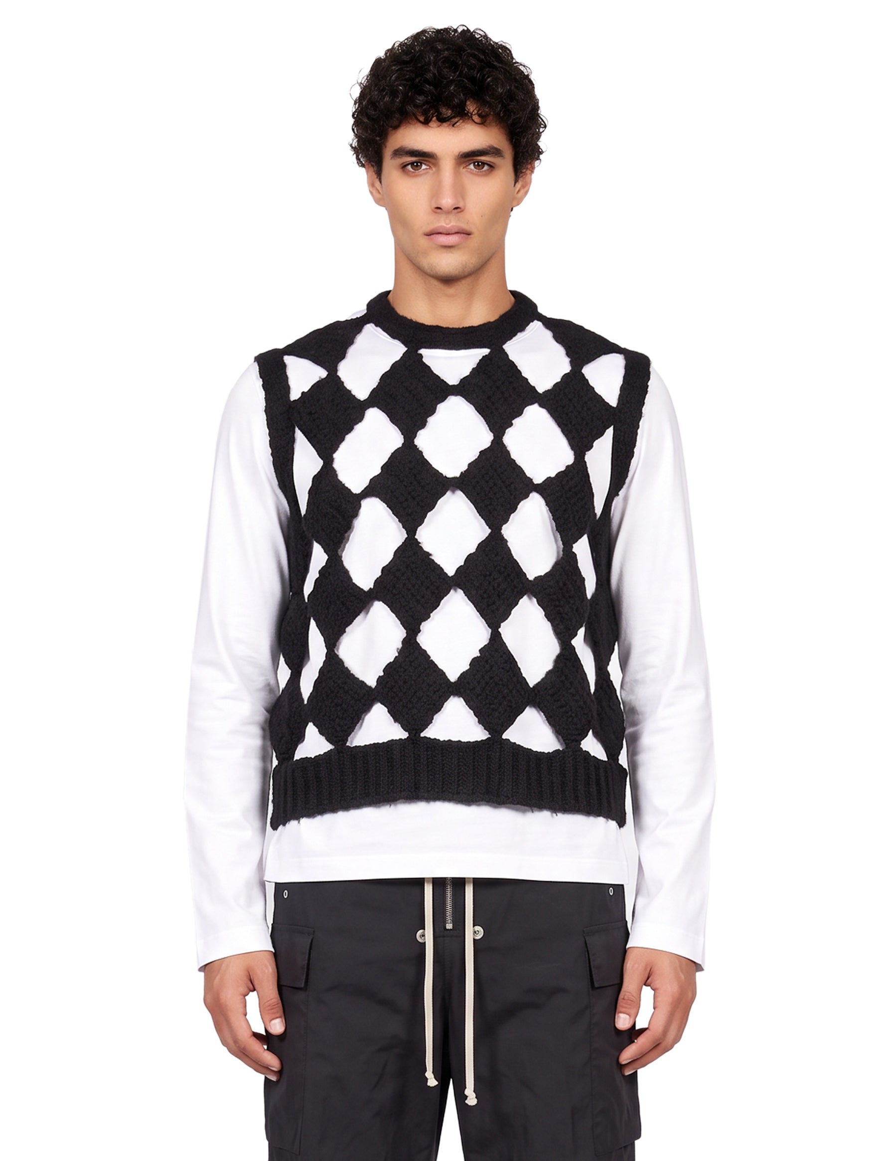 Gilet traforato Sarutanya in nero 