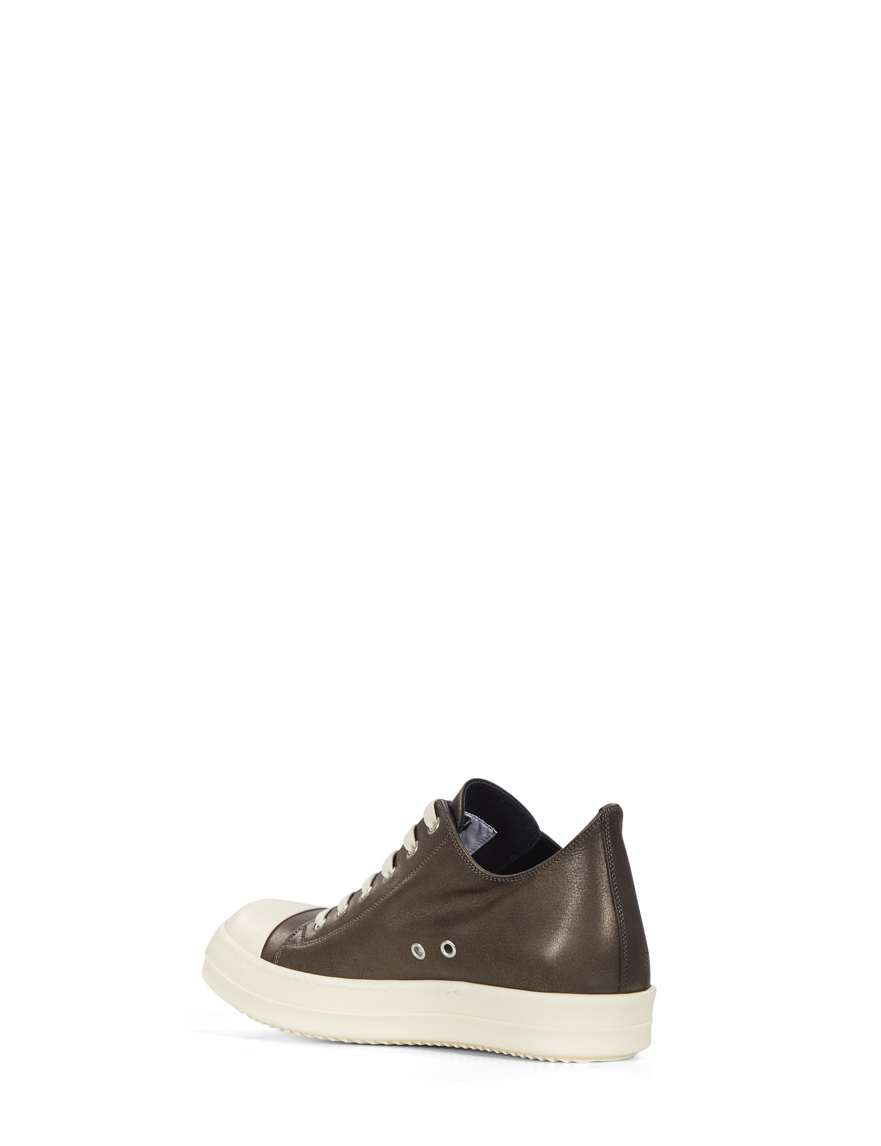 Sneakers basse in pelle in grigio 