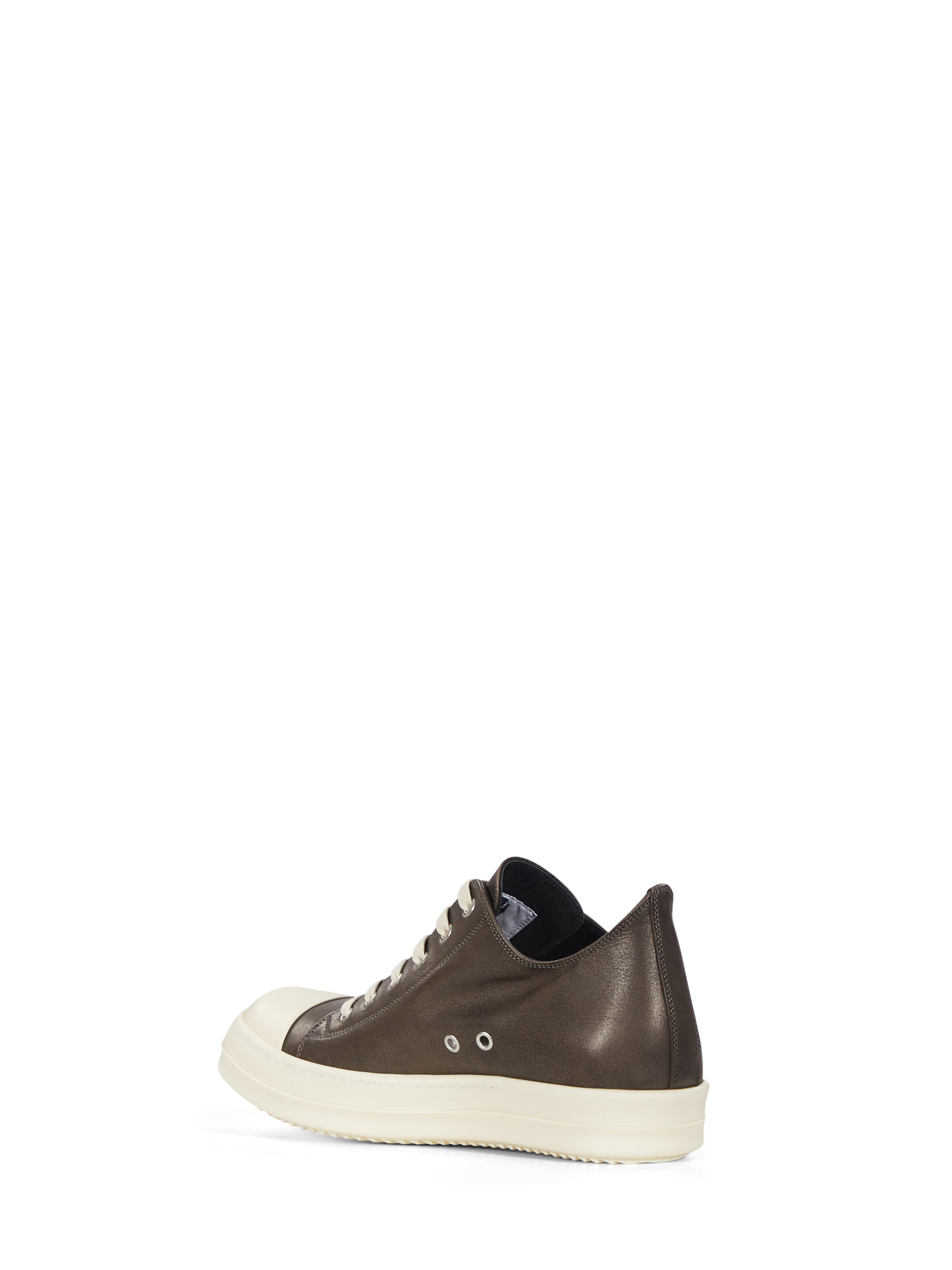 Sneakers basse in pelle in grigio 