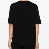 T-shirt a girocollo in nero 