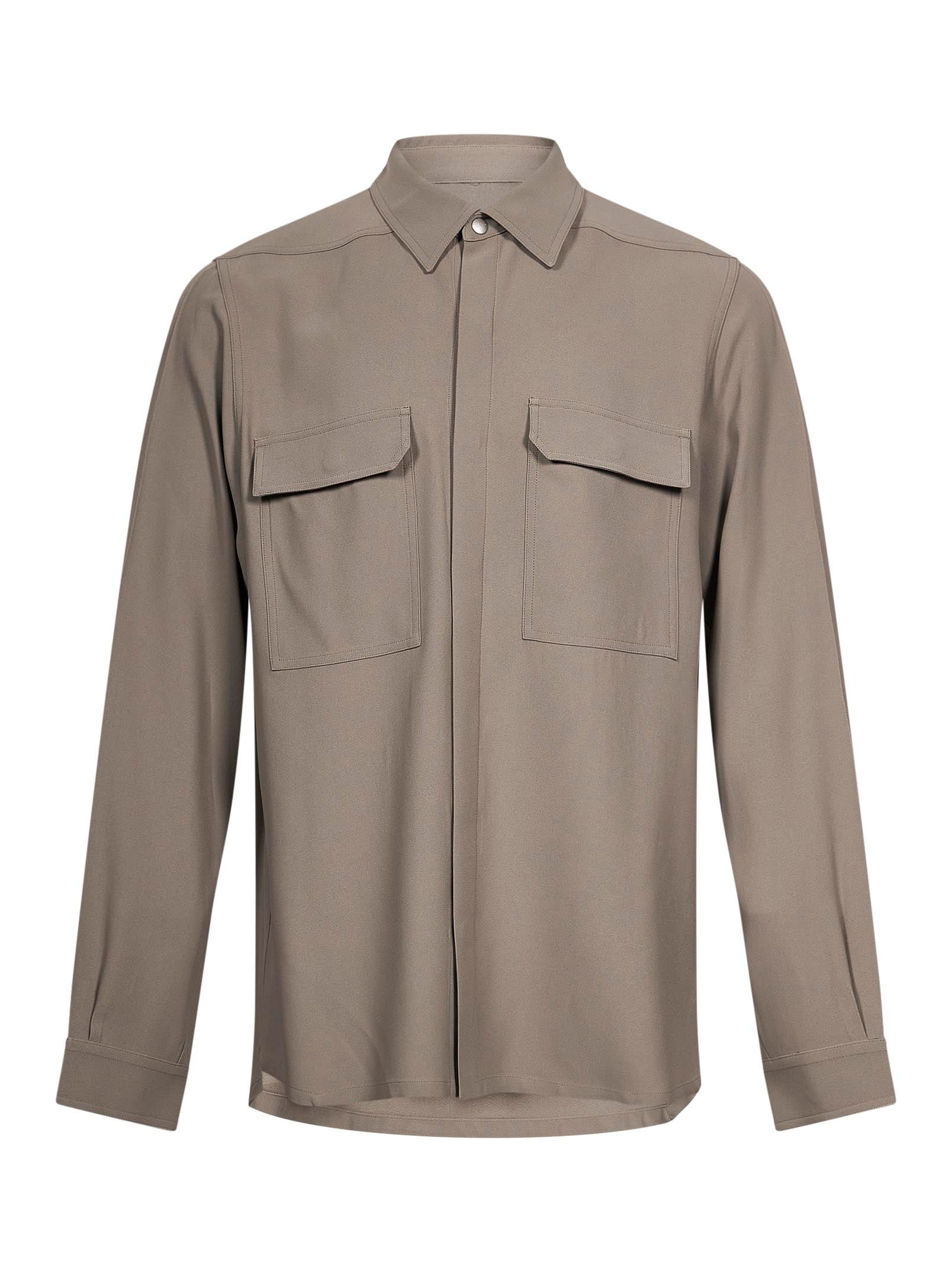 Camicia con tasche in verde 