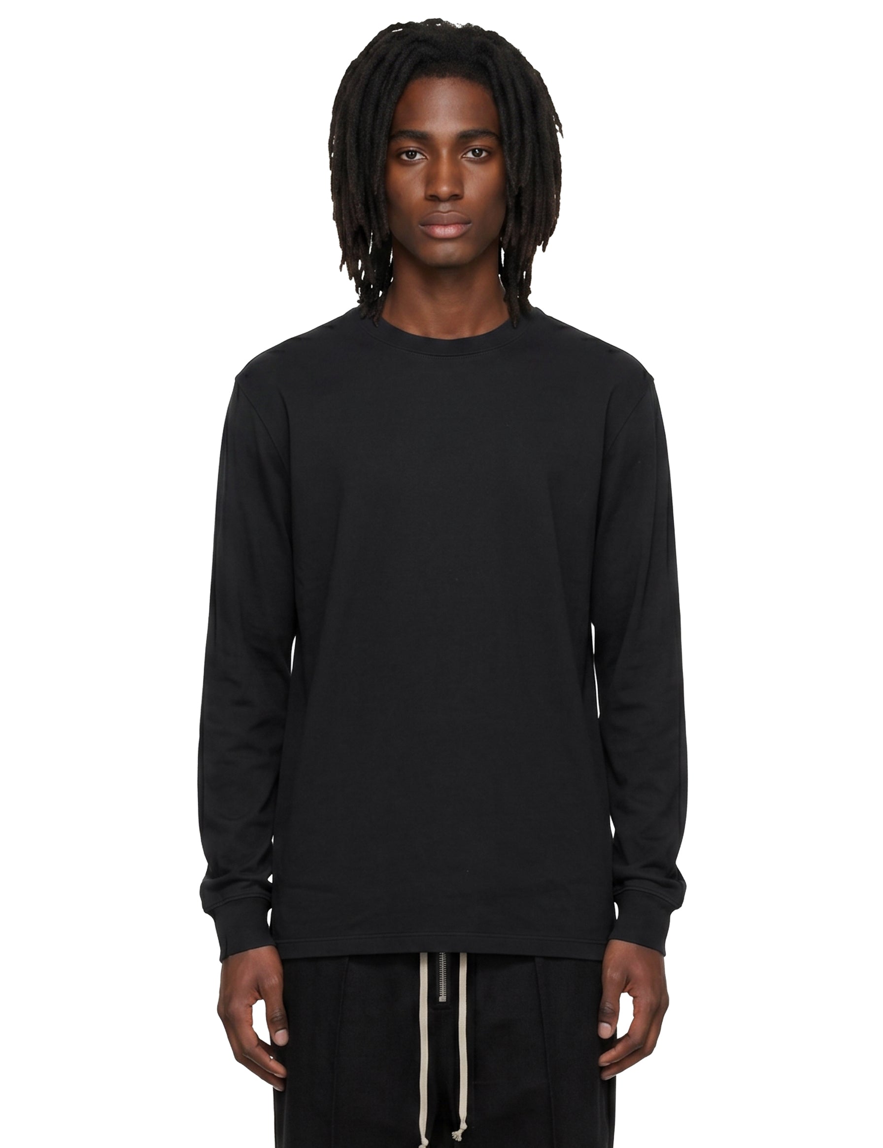 T-shirt a maniche lunghe jumbo in nero 